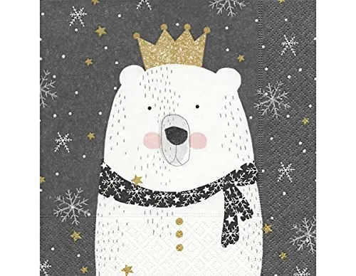 PAPER+DESIGN Servietten 20 St. FSCMix 33x33 cm, Polar king