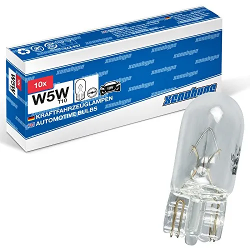 XENOHYPE 10x W5W Premium T10 12 V 5 Watt Glassockellampe