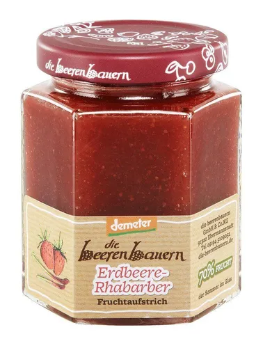 Fruchtaufstrich - Erdbeere Rhabarber 200g | BEERENBAUERN