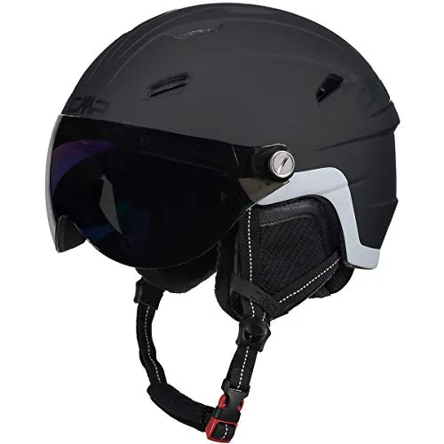 CMP WA-2 Ski Helmet With Visor nero (U901) L - Abnehmbares Antifog-Visier, kratzfest und UV-beständig, ideal für Skifahren mit optimaler Belüftung