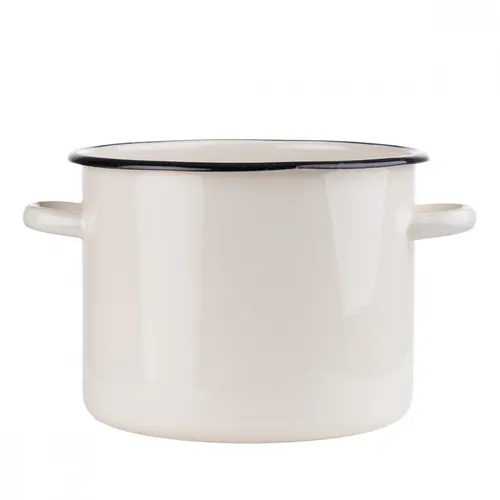 Emaille Topf 5L beige creme – Universaltopf für Induktion