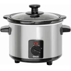 Bartscher Warmhaltetopf A100266 Mini 120 Watt - Sonstige - Kompakter Warmhaltetopf mit 1,25 Liter Fassungsvermögen und praktischer Temperaturregelung von 65-75 °C, ideal für Buffets und Catering.