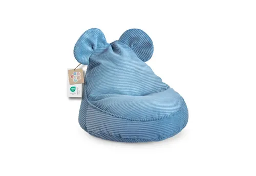 Kinder Sitzsack „SWEET“ mit Ohren - Ergonomisches Sitzkissen für das Kinderzimmer (Blau, 68/59/55 cm) - Der Kinder Sitzsack „SWEET“ vereint modernes Design und hohen Komfort. Ideal zum Lesen, Spielen oder Entspannen. Mit formbarem EPS-Granulatkern für optimale Unterstützung. Pflegeleichte Oberfläche und leicht zu transportieren – perfekt für jedes Kinderzimmer.