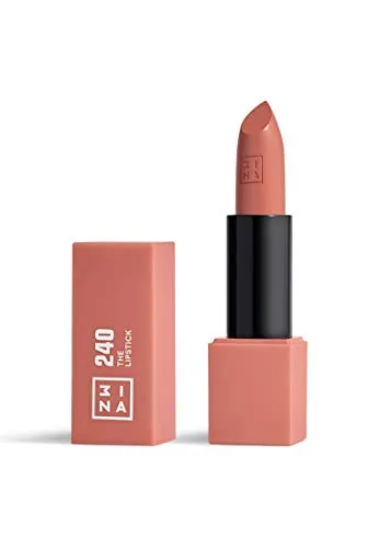 3INA MAKEUP - The Lipstick 240 - Mittel Hautfarbe Pink Lippenstift - Matt Lippen-Stift mit Vitamin E und Shea Butter- Langanhaltender Hochpigmentiert Creme - Vanille-Duft - Vegan - Cruelty Free