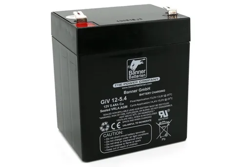 Banner Stand by Bull 12V 5,4Ah Akku – Notstrombatterie für zuverlässige Energie - Motorradbatterie mit 12 Volt und 5,4 Ah, ideal für Notstromversorgung und hohe Zuverlässigkeit in kritischen Situationen.
