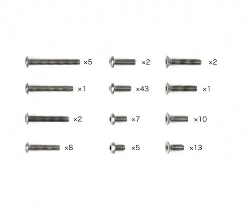 Tamiya XM-01 Titan Schrauben-Satz (102) - RC Eisenwaren & Befestigungen, hochwertiger Titan-Schrauben-Satz für optimale Performance und Langlebigkeit im Modellbau.