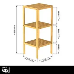 EISL BMBA02-REG31 Bambus Bad Regal 3-Fächer in braun von EISL