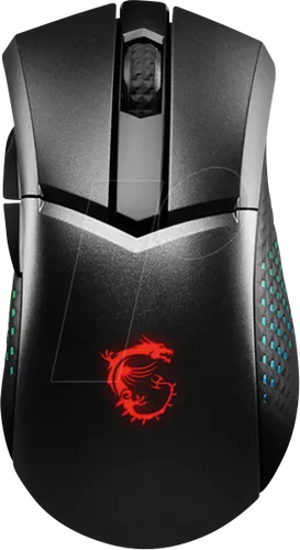 MSI GM51WL Gaming-Maus - Kabellos, RGB, Leichtbau - Mäuse mit ergonomischem Design und patentierten MSI Diamond Light-Grips. Der hochpräzise PAW-3395 Sensor ermöglicht bis zu 26.000 DPI für ultimative Gaming-Performance.