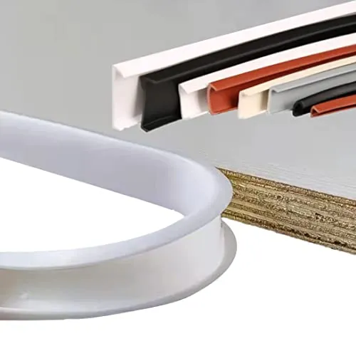 Kantenumleimer selbstklebend für Möbel, U-förmiges TPE Kantenband (Weiß, 40mm x 3m)