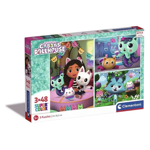 Clementoni Gabby's Dollhouse Puzzle 3x48 Teile von Clementoni