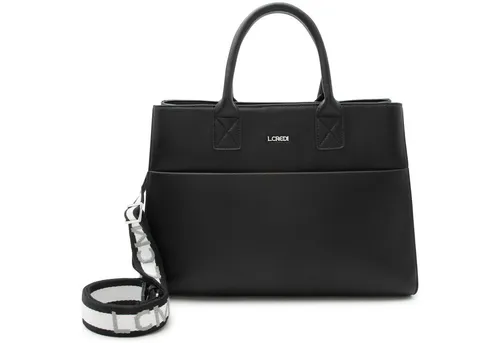 L.Credi Ruby Handtasche 38 cm Schwarz – Stilvoll und Praktisch - Elegante L.Credi Ruby Handtasche in Schwarz, 38 cm groß. Ideal für den Alltag, bietet ausreichend Platz und ein zeitloses Design für jeden Anlass.