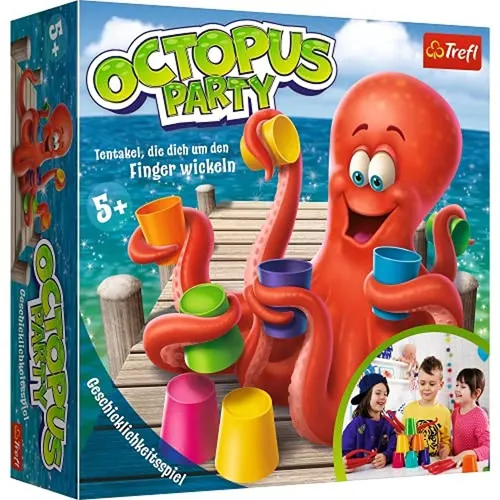 Trefl, Octopus Party, Geschicklichkeitsspiel, Familienspiel, Partyspiel für 1-3