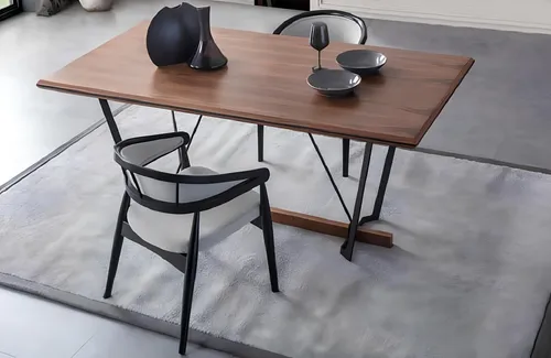 Eleganter Esstisch aus Holz - 180 cm für 6 Personen - Stilvoller Esszimmertisch aus Holzfurnier, rechteckig in Braun. Ideal für gesellige Abende, mit 2 Jahren Herstellergarantie. Perfekte Ergänzung für jedes Esszimmer.