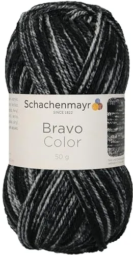 Schachenmayr Bravo Color 9801421-02114 graphit denim Handstrickgarn, 15 x 7 x 7 cm, Häkelgarn