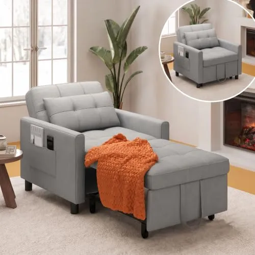 Xbro Schlafsessel 3-in-1: Verstellbarer Stuhl-Bett für kleine Wohnungen