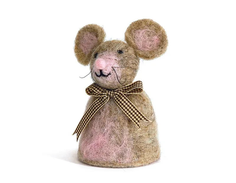 Eierwärmer Tiermotiv [ Maus ] für den fröhlichen Frühstückstisch - Tischdeko