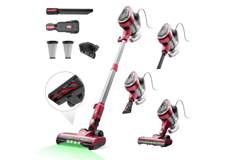 Vactidy Handstaubsauger C8 Staubsauger mit Kabel 7m/ 60kPa/ 600W/ 6-stufige Filterung, 600 W, beutellos, Staubsauger mit Kabel 7m/ 60kPa/ 600W/ 6-stufige Filterung