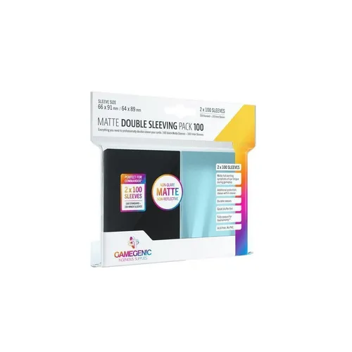 GGS10110 - Matte Double Sleeving Packung Transparent/schwarz...