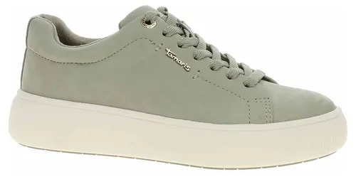 Tamaris Damen Sneaker Low Leder in Grün, Größe 37 EU in grün von Tamaris