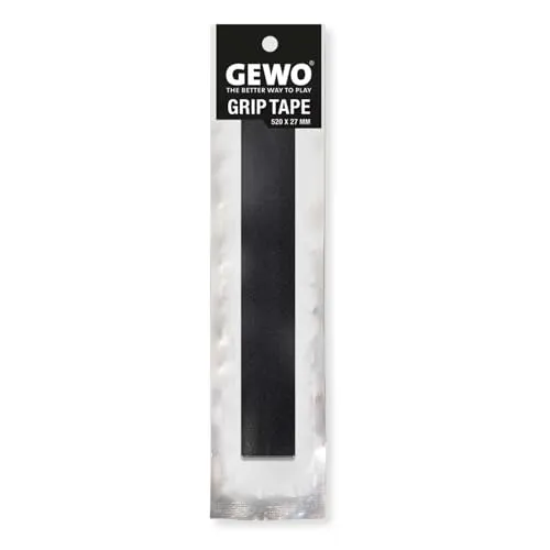 GEWO Griffband für Tischtennisschläger – Selbstklebendes Grip Tape Tischtennis Schläger, 27 mm Breite, 520 mm Länge, Schwarz – Komfortabler Halt & Schweißabsorption
