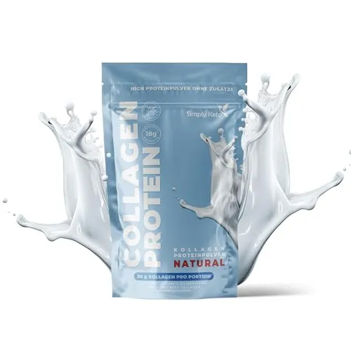 Simply Keto Collagen Pulver (500g) – Reines Kollagenhydrolysat aus Weidehaltung – 91 % Protein – Geschmacksneutral – Für Glow & Pro-Aging Lifestyle – Ohne Zusatzstoffe – Ideal bei Keto & Low Carb