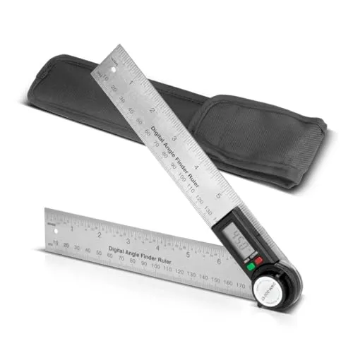 STAHLWERK Digitaler Winkelmesser DWM-200 ST - Messgeräte für präzise Winkelmessungen bis 360°, mit hinterleuchtetem LCD-Display und praktischer Hold-Funktion für exakte Ergebnisse.
