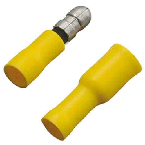 SET: 10 x Rundstecker + 10 x Rundsteckhülse gelb 2,5-6,0 qmm Hülsen Stecker