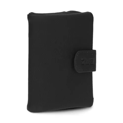 Zwei kleine Damen Geldbörse M.Wallet MW5 - Elegante Gürteltasche aus weichem Kunstleder mit praktischem Druckknopf und Reißverschluss-Münzfach, 6 Kartenfächern und 4 Einsteckfächern für optimalen Stauraum.