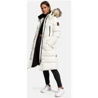 MARIKOO Damen Winterjacke B890 - warmer Parka mit abnehmbarer Kapuze - Funktionsjacke mit wasserabweisendem Obermaterial, abnehmbarer Kapuze und voluminösem Kunstfellkragen. Ideal für kühle Temperaturen und perfekt geschnitten für optimale Passform.