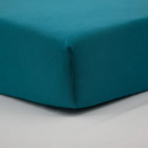 BabyCalin - Spannbettlaken, 60 x 120 x 15 cm, tropisches Blau, Öko-Tex-Zertifiziert