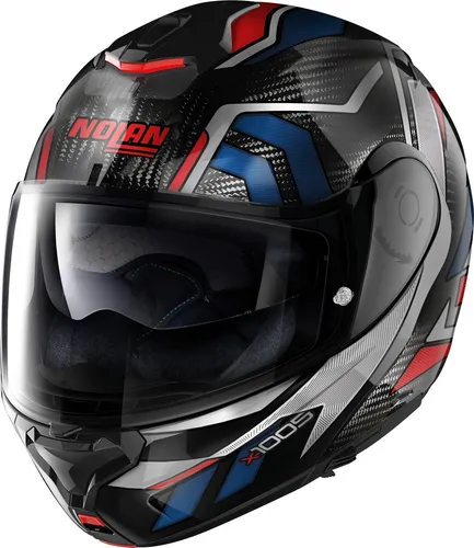 Nolan X-1005 Ultra Carbon Sandglass N-Com Klapphelm XXL - Motorradhelm mit hohem Karbonanteil für optimalen Schutz und innovatives duales Öffnungssystem. Ideal für anspruchsvolle Fahrer, bietet Komfort und N-Com-Kompatibilität für Kommunikation unterwegs.
