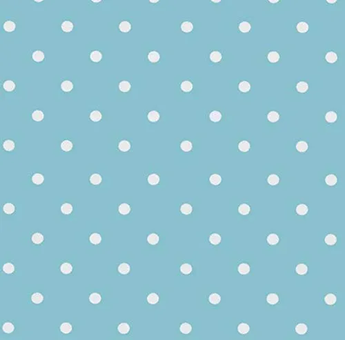 Klebefolie - Möbelfolie Blau Punkte - Dots 0,45 m x 2 m Selbstklebefolie Retro gepunktet - Bastelfolie