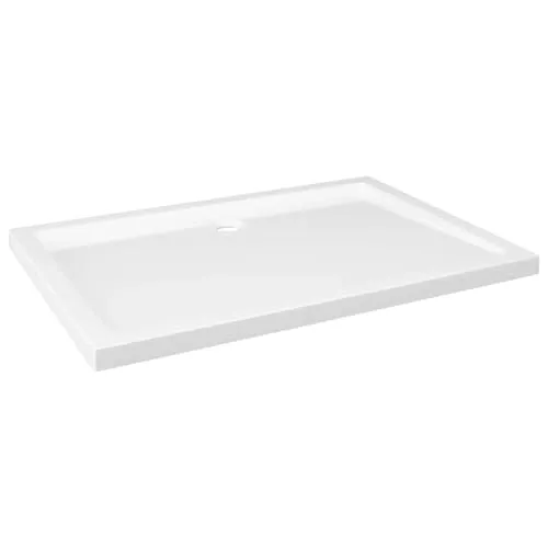 vidaXL Duschtasse ABS Rechteckig Weiß 70x100 cm - Duschwanne aus glasfaserverstärktem ABS, kratzfest und schmutzabweisend. Mit niedriger Schwelle für einfachen Ein- und Ausstieg – ideal für moderne Badezimmer.