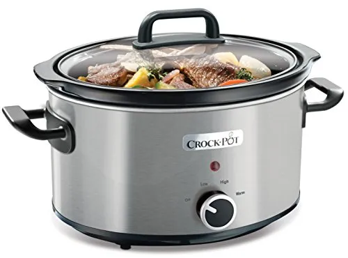 Crock-Pot CSC025X Schongarer, Slow Cooker, Chrom, 3.5 liters, Edelstahl