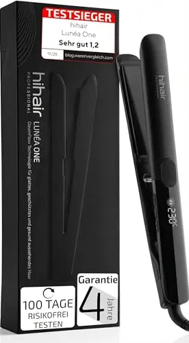 hihair Glätteisen – Testsieger 2025 – Schnell aufheizend in 20 Sek. für glänzendes Haar