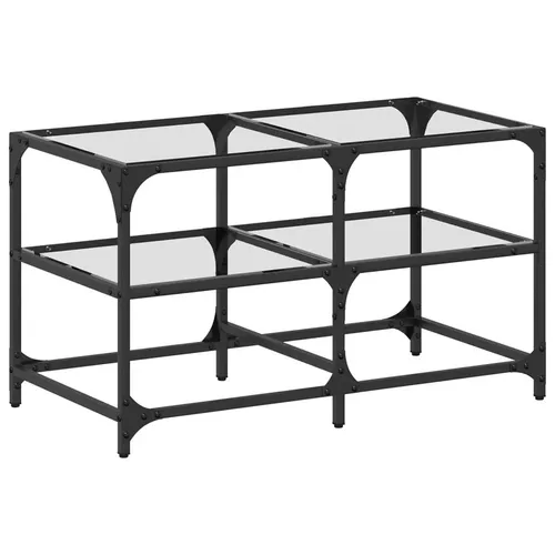 furnicato Couchtisch Stilvoll mit transparentem Glas 78,5x40x45 cm