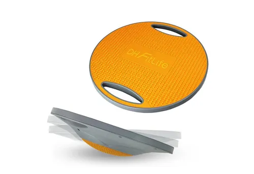 DH FitLife Balanceboard Wackelbrett, Balance Pad mit Griffen, Gleichgewichtstrainer, Ø 42cm, max. 200 KG, ideal für Gleichgewichtstraining