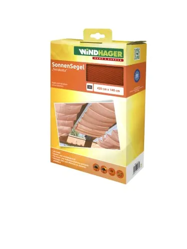 Sonnensegel 420x140cm terracotta in braun von Windhager
