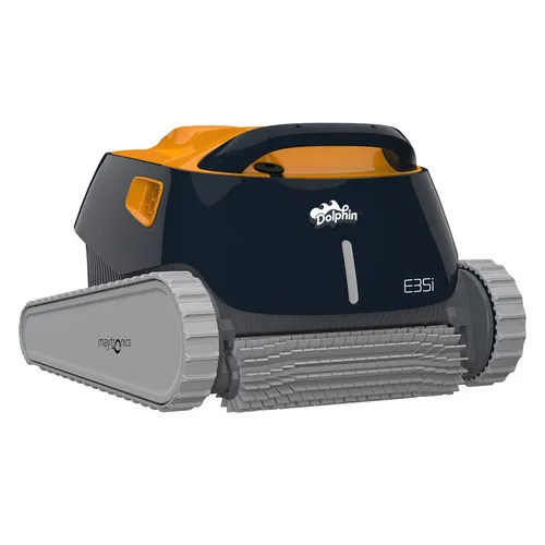 DOLPHIN E35i Poolroboter - Schwimmbadreiniger mit App-Steuerung - Schwimmbeckensauger mit 2 Stunden Autonomie, korrosionsbeständig und tragbar. Ideal für Einbaubecken und Stahlwandbecken.