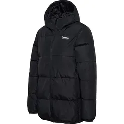 Hummel hmlLGC NICOLA PUFF JACKET - Schwarz XL - Funktionsjacke mit durchgehendem Reißverschluss und elastischer Kapuze, wasserabweisend und ideal für kalte Tage. Fleecegefütterte Taschen bieten zusätzliche Wärme.