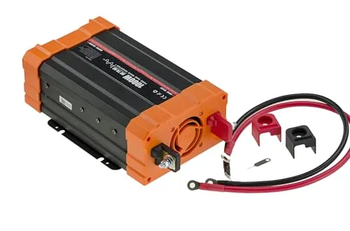 KALEA-INFORMATIQUE Invertierender Spannungswandler von 12V Eingangsspannung auf 220V mit Reiner Sinuswelle. Dauerleistung 1000 Watt, mit digitaler Kontrollanzeige.