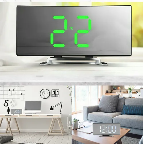 Wecker LED Digitaler Wecker, Schlummerfunktion, LED-Anzeige, Wecker, Tischuhr