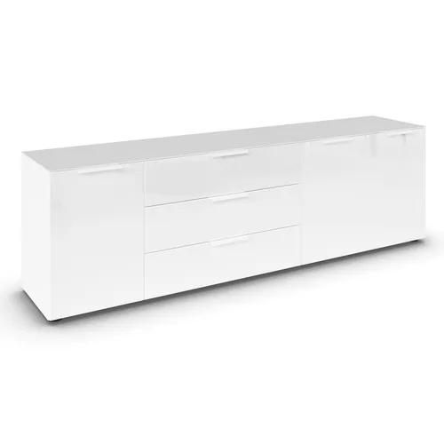 Lowboard alpinweiß mit Glasfront von Roller