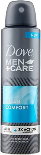 6x Dove Deo Men+Care Deodorant Spray Clean Comfort Deodorant für Männer Antitranspirant Alkoholfrei 48 Stunden Schutz, 150ml + Italian Gourmet Polpa 400g