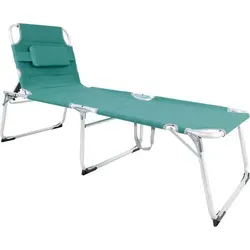 XXL Sonnenliege Gartenliege Alu gepolstert Türkis in türkis von Mojawo