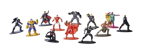 Jada Toys Marvel Figur (1x Mystery Figur im Blind Pack) - 1 Überraschungs-Sammelfigur aus 12 Marvel Figuren, Nano Metallfigur (4 cm) für Kinder & Fans ab 3 Jahre, Serie 2