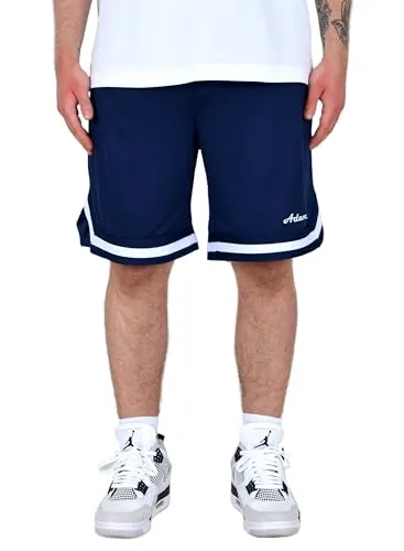 ADAM Herren Basketball-Shorts - Atmungsaktive Sommer Shorts - Hochwertige ADAM Herren Basketball-Shorts mit elastischem Bund und zwei Eingriffstaschen. Ideal für Sport und Freizeit, bieten sie Bewegungsfreiheit und Komfort bei warmen Temperaturen.