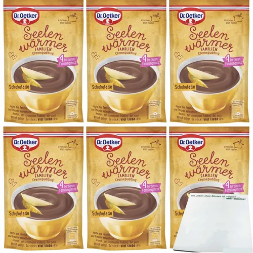 Dr.Oetker Seelenwärmer Familie Schokolade 6er Pack 6x99g Packung usy Block