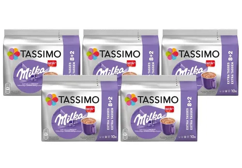 TASSIMO Milka T Discs heiße Schokolade - Kaffeekapseln & -pads, cremiger Kakao-Geschmack mit Milka-Schokolade, ideal für Schokoladenliebhaber und perfekt für gemütliche Momente.