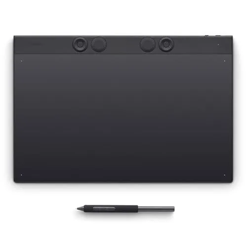 Wacom Intuos Pro Large Grafiktablet - Grafiktablett mit kabelloser und verkabelter Übertragung, ideal für kreative Profis. Großer Arbeitsbereich von 349 x 195 mm für präzise Zeichnungen.